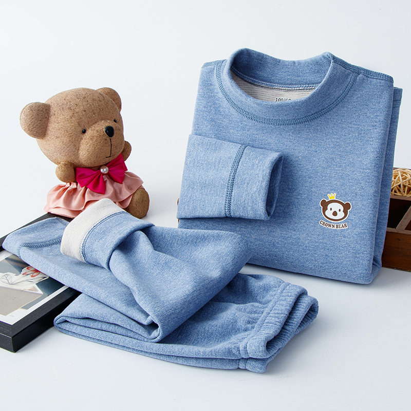 秋冬儿童羊绒蚕丝内衣套装