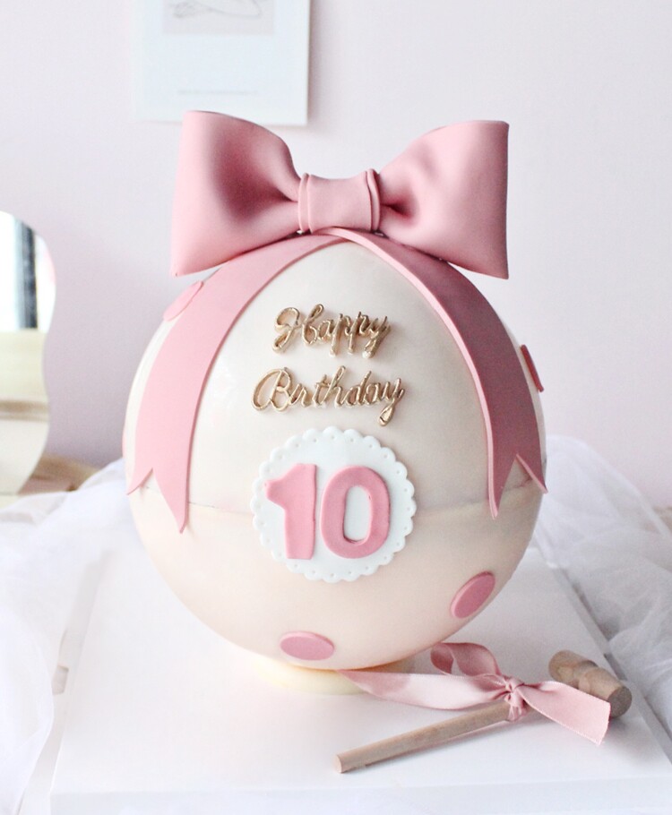 卡通可爱蝴蝶结星球敲敲乐儿童女孩动物奶油生日蛋糕苏州同城配送