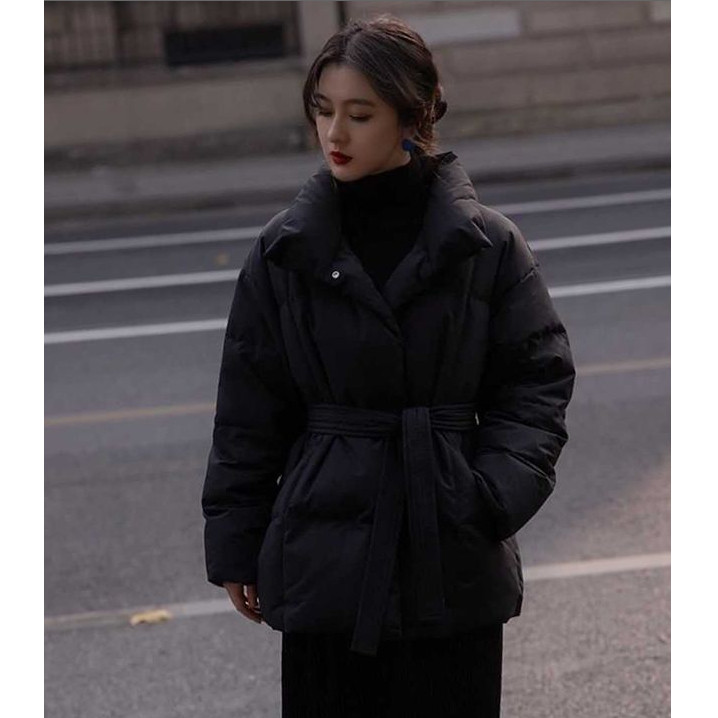 黑色收腰棉服女秋冬2025新款时尚洋气小个子短款显瘦面包服外套潮