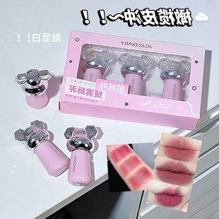 JOJO DIARY熊咔咔绒雾唇泥雾面哑光女学生平价显白秋冬口红套盒