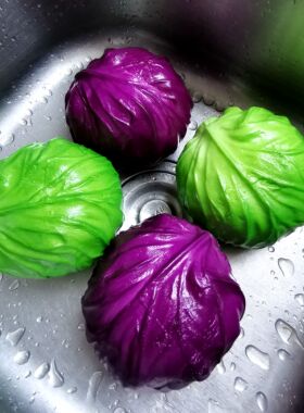 仿真假蔬紫青包菜水果盘装饰模型道具人造幼儿园酒店橱柜玩具拍摄