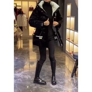 今年流行591大爱美依缘2026冬季新款韩版女款棉服中长款连帽