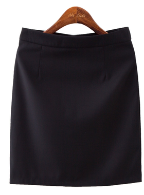 2024新款西装裙包臀裙半身裙女工作裙黑色一步裙职业装面试后开叉