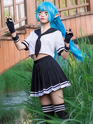 凹凸世界cos服安莉洁cosplay服装女动漫水手服幼年儿童学生jk制服