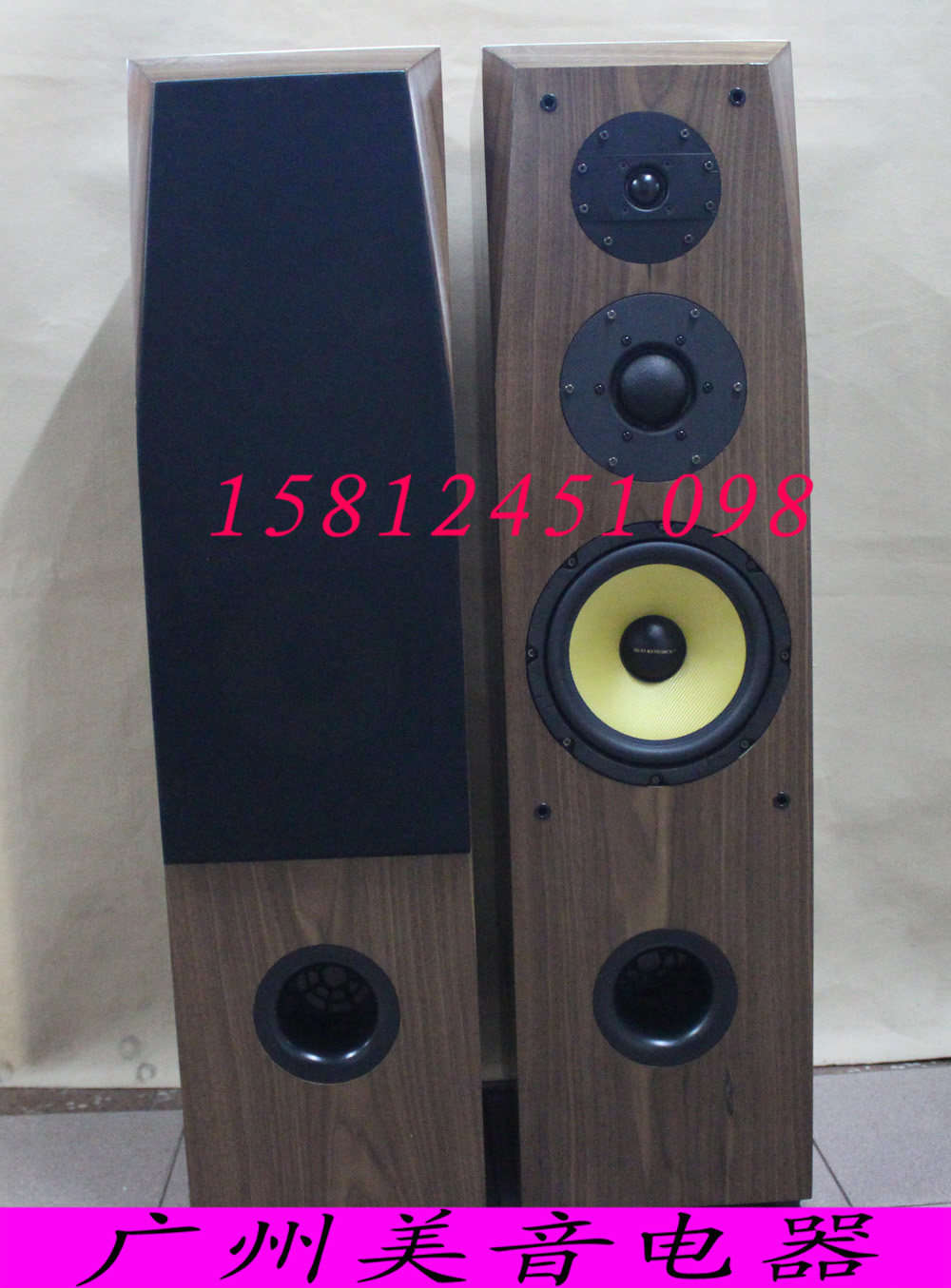 【广州惠威扬声器专卖店】惠威X1R+DMB-A+K10落地黑桃DIY音箱/对