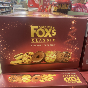 英国Foxs classic红盒混合牛奶巧克力曲奇饼干礼盒