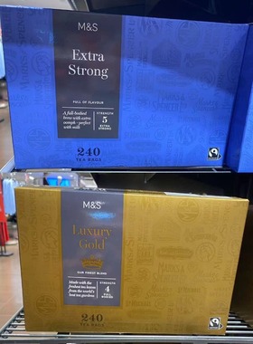 英国MS玛莎marks spencer Extra strong/Luxary gold特浓金装茶包