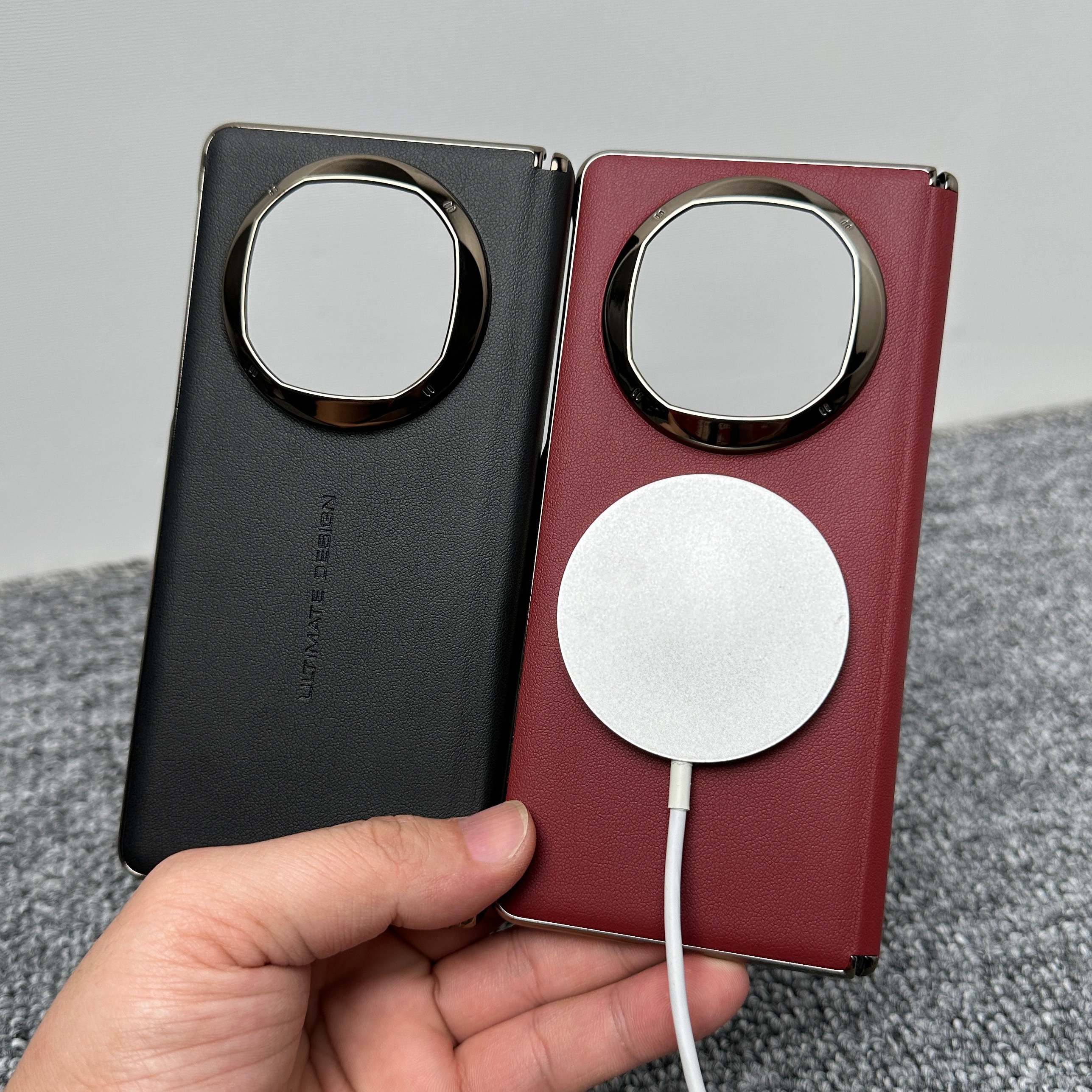 适用华为mateX6折叠屏手机壳中轴铰链隐形磁吸x6典藏版电镀超薄新