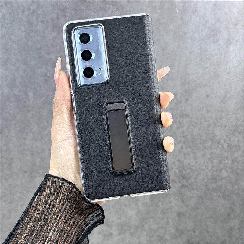 适用荣耀magicv2手机壳新款折叠屏v2至臻版中轴保护套官方同款支架外壳翻盖式智能视窗皮套全包防摔超薄素皮3