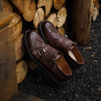 Cing水洗真皮英伦一脚蹬乐福鞋女