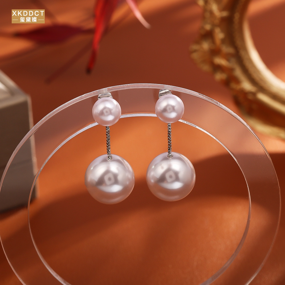 XKDDCT一款多戴高亮珍珠耳钉高级感时尚百搭显瘦耳饰简约优雅气质