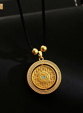 AXKECT新中式长款金马年币项链轻