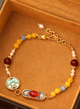 XKDDCT新中式国风珐琅彩色手链天