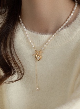 XKDDCT新款淡水爱心贝壳项链女复