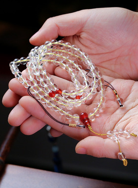 XKDDCT中式6MM三圈白水晶女S925