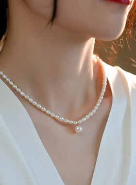 XKDDCT天然淡水珍珠项链小众百搭