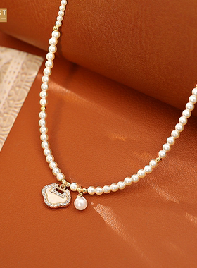 XKDDCT中国风长命贝母珍珠项链精