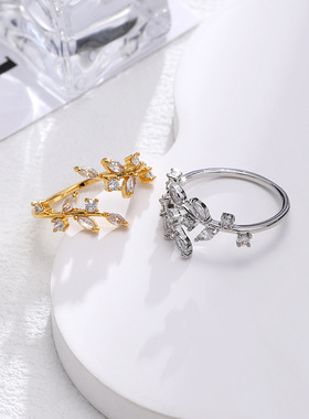 XKDDCT新款高端镶锆石树枝叶小