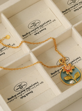 XKDDCT油画新中式项链高级感配饰