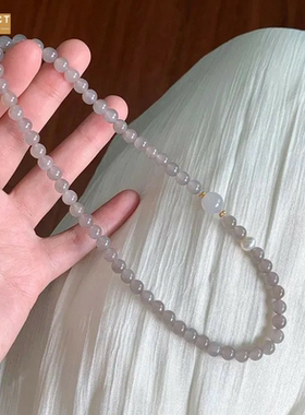 XKDDCT新款烟紫玉灰双圈手链女