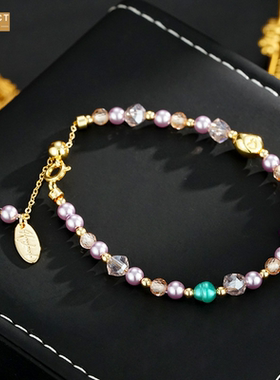 XKDDCT彩色珍珠气质百搭复古巴洛