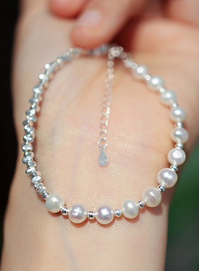 XKDDCT国风天然淡水珍珠手链女S