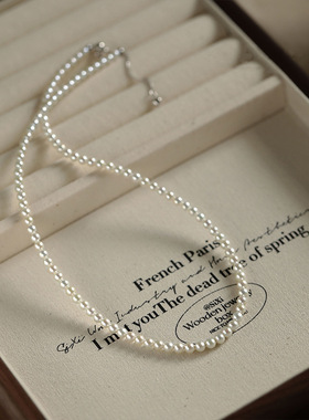 XKDDCT4mm诸近圆天然淡水珍珠项