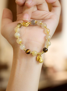 XKDDCT天然金发晶女黄发晶月光石