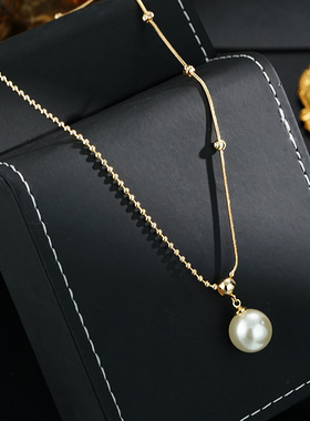 XKDDCT轻奢小众18真金电镀锁骨链