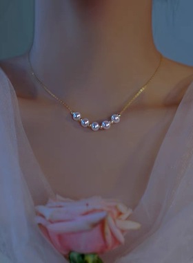 XKDDCTs925纯银天然淡水项链高品