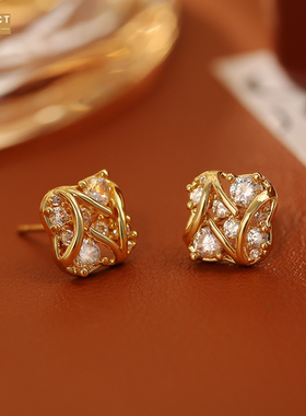 XKDDCT爆款闪亮锆石吊坠耳环高级