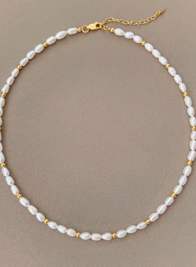 XKDDCT天然淡水项链45mm米珠简约