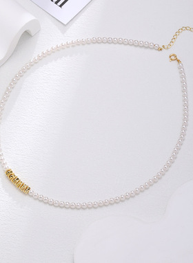 XKDDCT珍珠不掉色女春夏锁骨链串