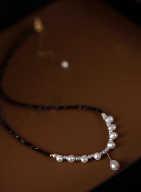XKDDCT天然淡水巴洛克珍珠项链女