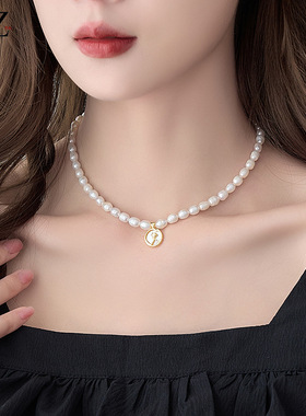 XKDDCT天然淡水珍珠项链女高级感