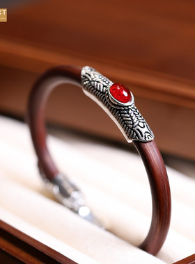 XKDDCT藏式山南无节鸡藤手镯手饰
