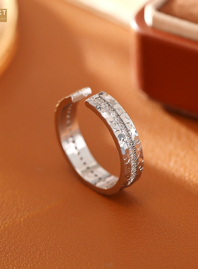 XKDDCTCNC碎冰冰戒指铜镀真金高