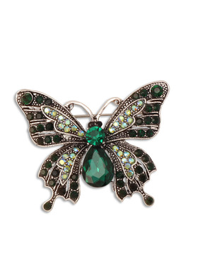 XKDDCT胸花轻奢品质胸针气质时尚西装女配饰复古高档保障祖母绿l