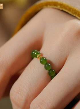 XKDDCT新中式仿玉绿色串珠碎冰冰