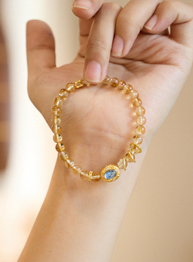 XKDDCT天然巴西黄女海蓝宝神仙公