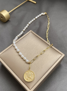 XKDDCT新款淡水项链铜镀真金复