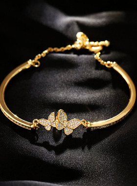 XKDDCT新中式镶钻玲珑花蝶手链2