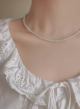 XKDDCT天然淡水项链简约小粒不规