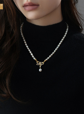XKDDCT新款珍珠项链女气质蝴蝶