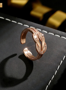 XKDDCT韩版8字扣戒指小众设计感