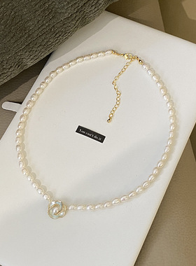 XKDDCT法式天然淡水珍珠项链女设