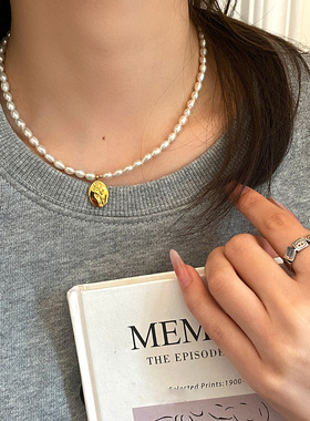 XKDDCT4mm天然珍珠秋冬复古法式