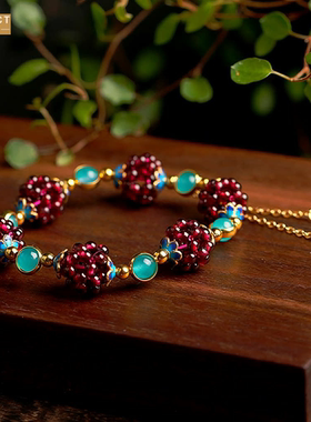 XKDDCT国风石榴石简约女款石榴石