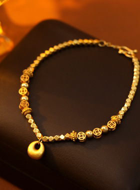 XKDDCT沙金碎碎金钱币福袋手链女