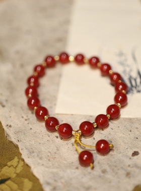 XKDDCT直播爆款天然8MM红手链女